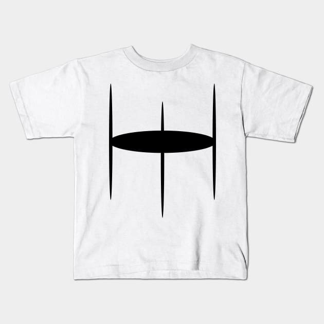 Dark Shape Kids T-Shirt by enflow